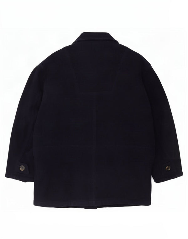 Hugo Boss Mens Bomber Jacket IT 48 Medium Navy Blue Wool