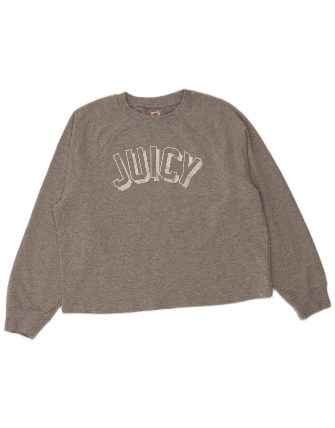 JUICY COUTURE Womens Graphic Sweatshirt Jumper UK 18 XL Grey Cotton