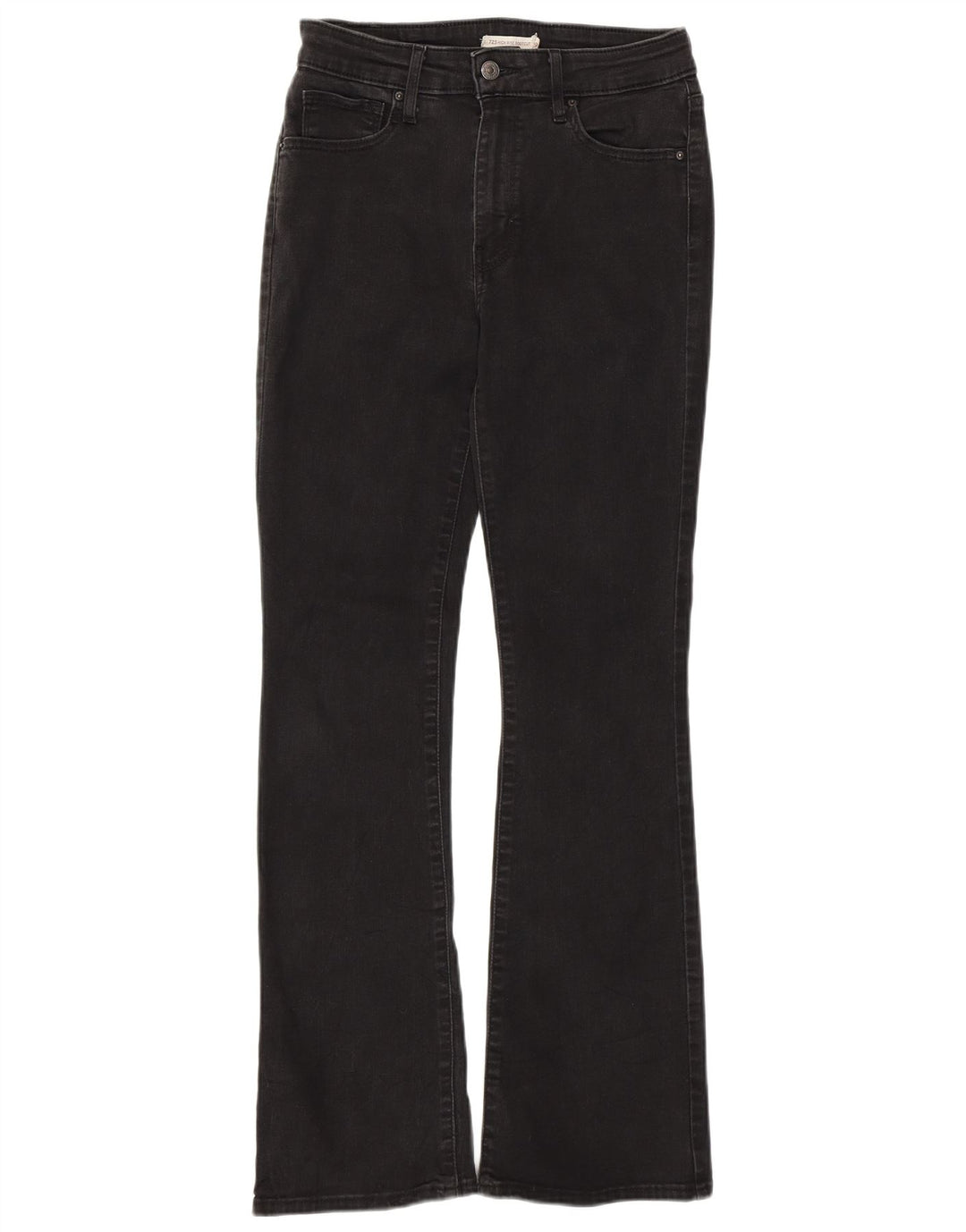 LEVI'S Womens 725 High Rise Bootcut Jeans W29 L32 Black Cotton