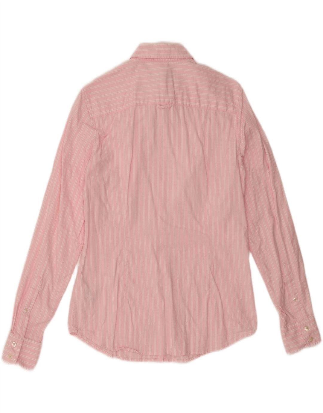 Gant Womens Shirt UK 14 Large Pink Striped Cotton