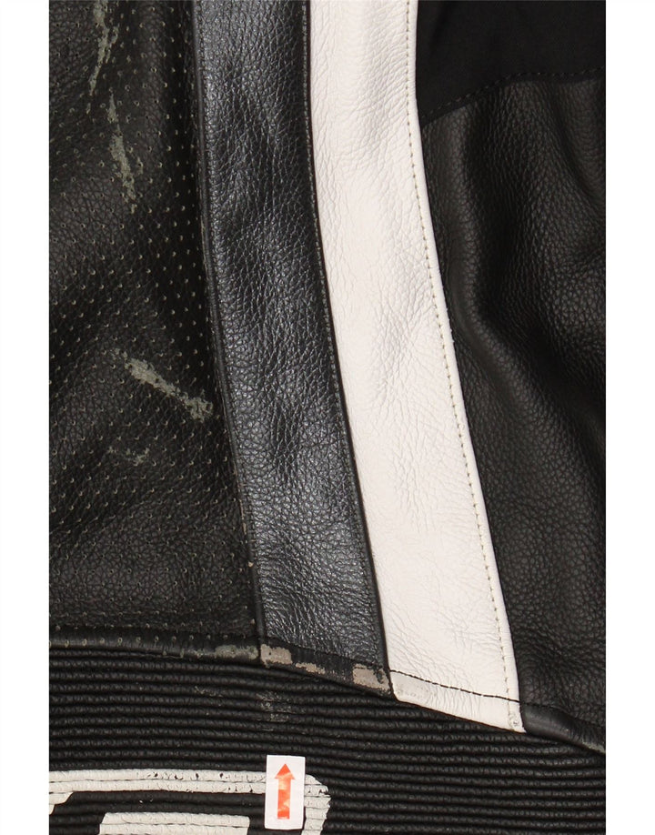 AXO Boys Graphic Jumpsuit 10-11 Years Black Colourblock Leather Motorcycle