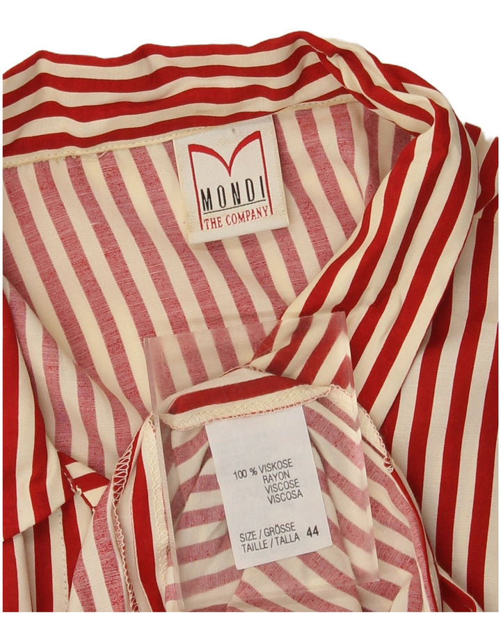 Mondi Womens Maxi Dress IT 44 Medium Red Pinstripe Viscose