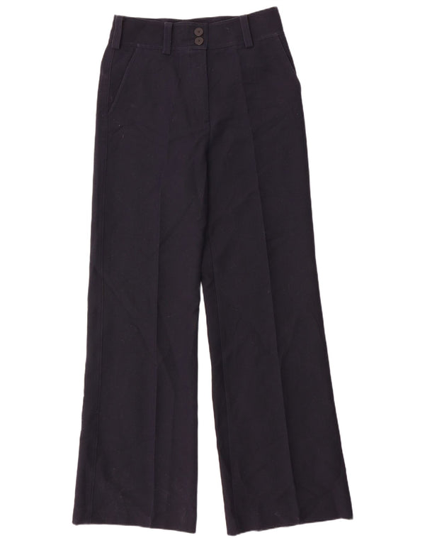 Massimo Dutti Womens High Waist Chino Trousers EU 40 Medium W30 L33 Navy Bl