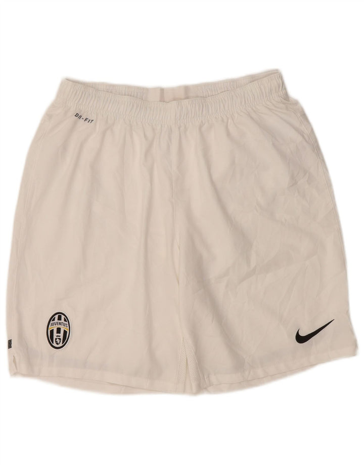 NIKE Mens Juventus Sport Shorts Large White Polyester