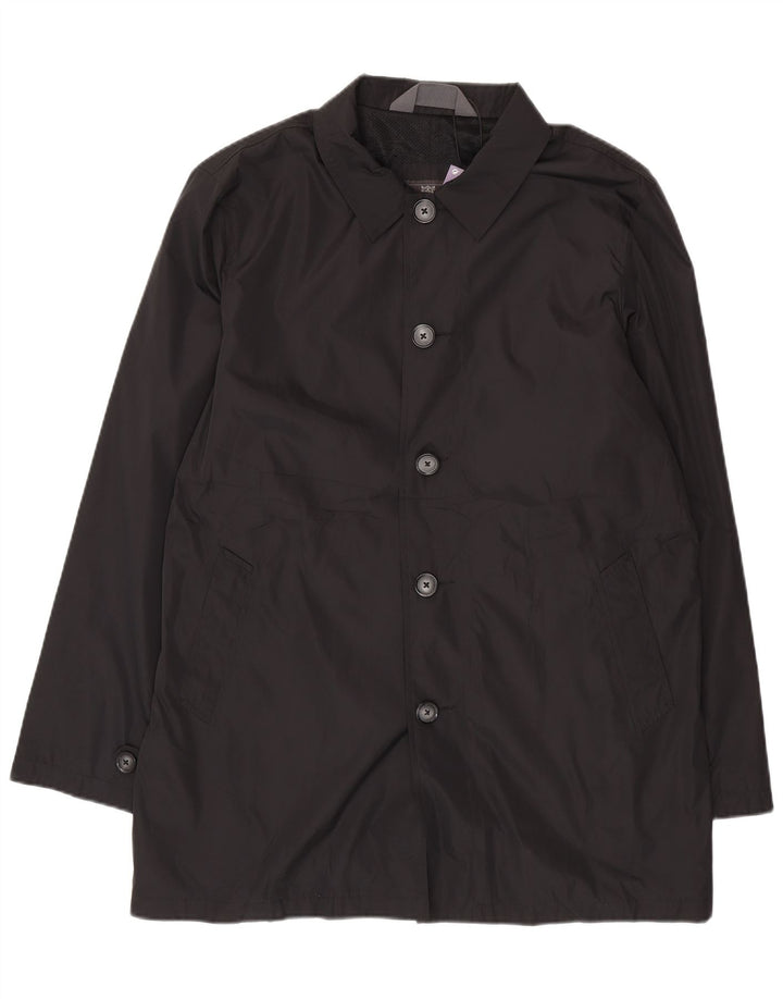 Marks & Spencer Mens Rain Jacket UK 42 XL Black Polyester