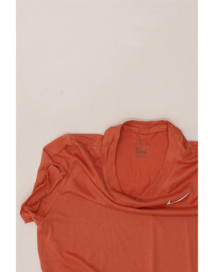 NIKE Womens T-Shirt Top UK 10 Small Orange Polyester Vintage Nike and Second-Hand Nike from Messina Hembry 