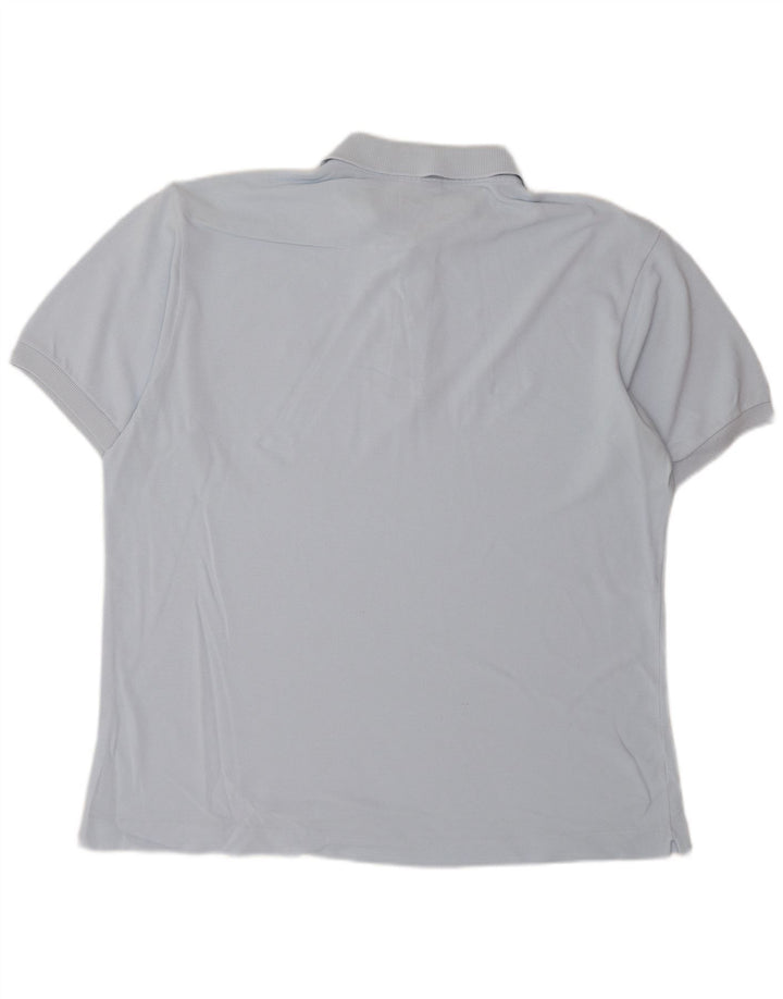 LACOSTE Mens Polo Shirt Size 5 Large Blue Cotton