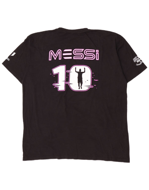 Hard Rock Cafe Mens MESSI Graphic T-Shirt Top 2XL Black Cotton