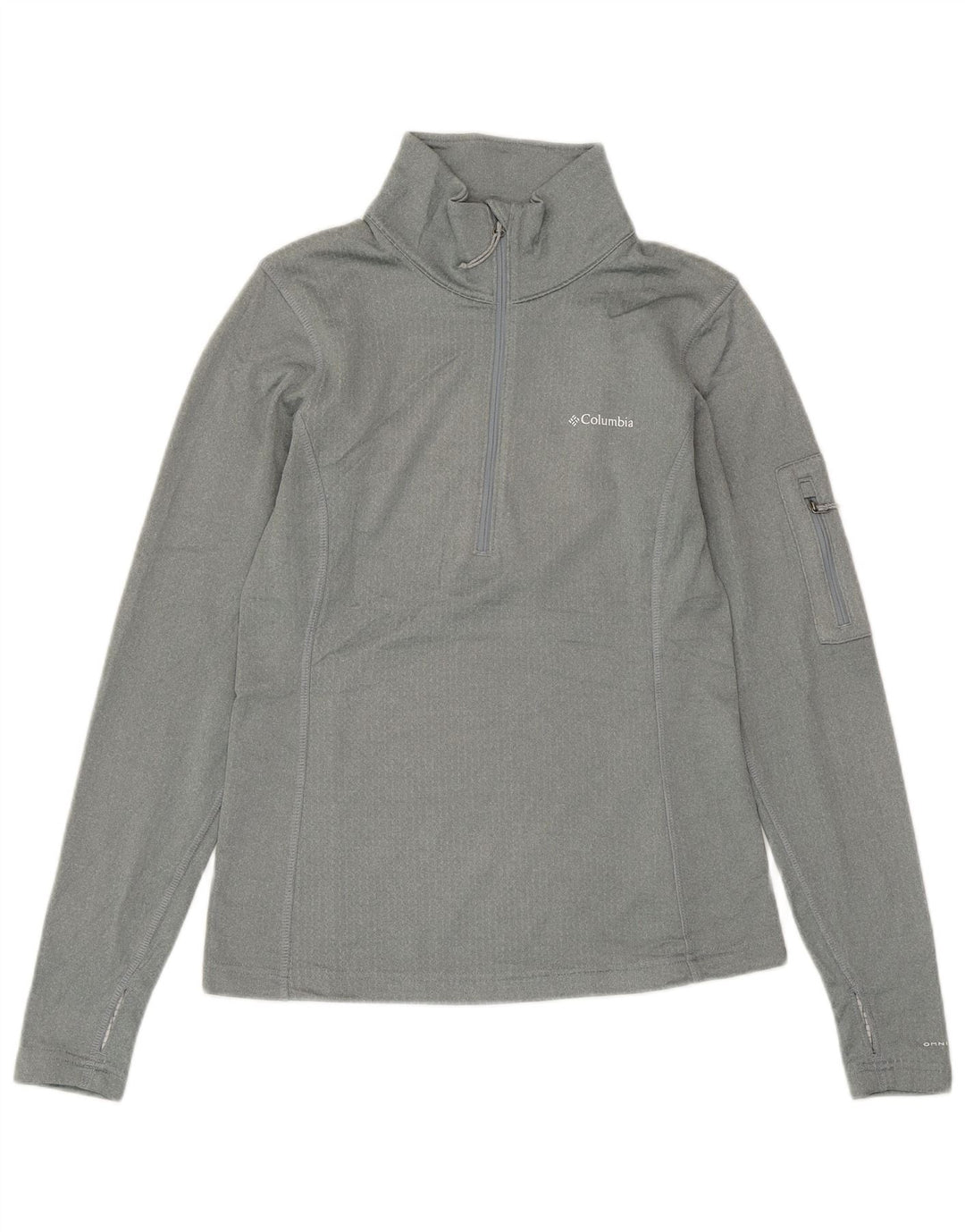 COLUMBIA Mens Omni-Wick Zip Neck Pullover Tracksuit Top XS Grey Polyester