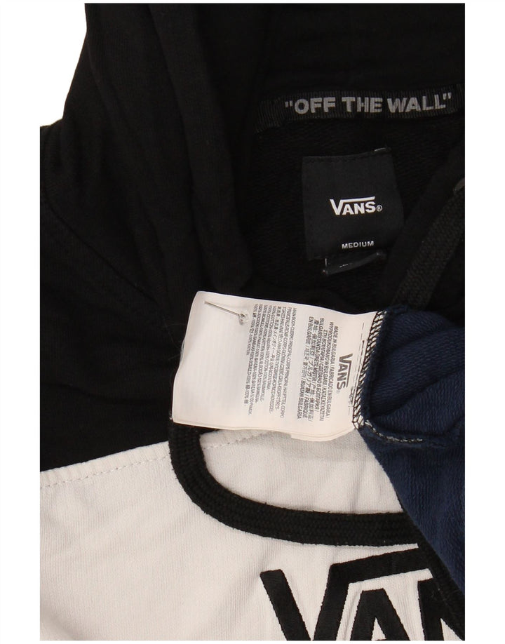 VANS Mens Graphic Hoodie Jumper Medium Multicoloured Colourblock Cotton
