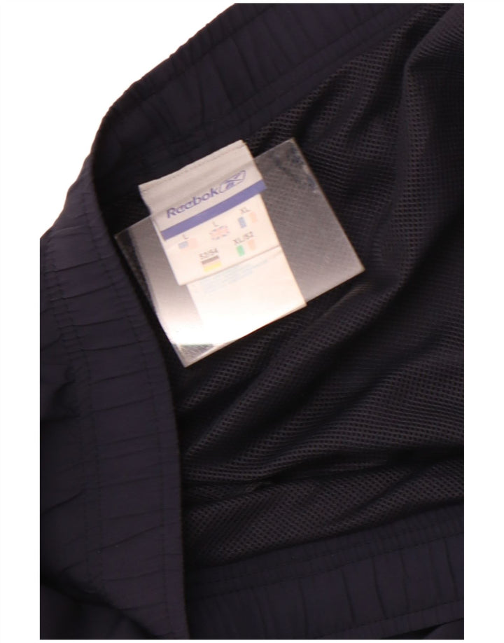 Reebok Mens Sport Shorts Large Navy Blue Polyester