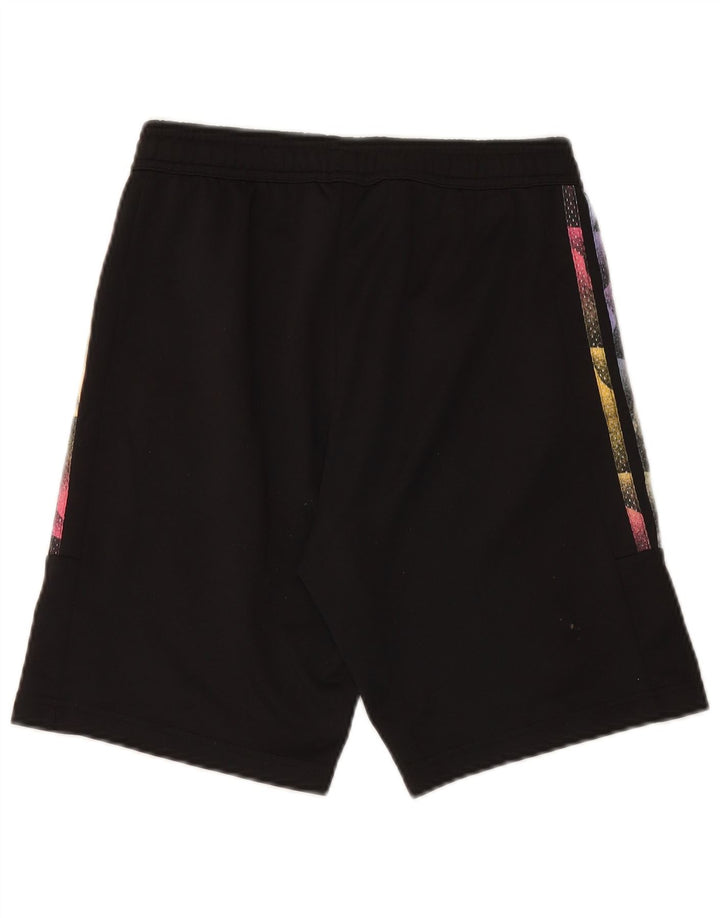 ADIDAS Girls Sport Shorts 13-14 Years W28 L8 Black Polyester