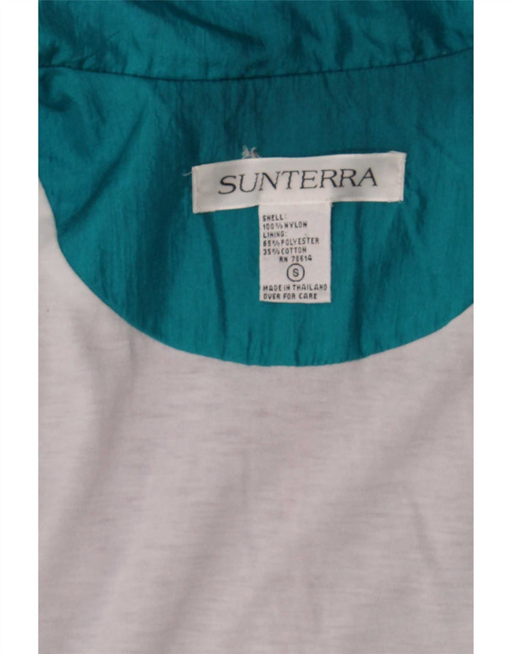 Sunterra Womens Oversized Tracksuit Top Jacket UK 10 Small Purple Geometric
