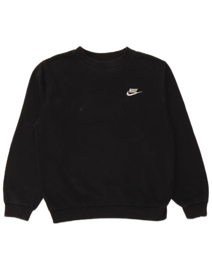 NIKE Boys Sweatshirt Jumper 12-13 Years Large Black