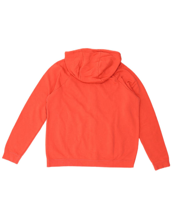 Nike Womens Oversized Zip Hoodie Sweater UK 14 Medium Red Cotton