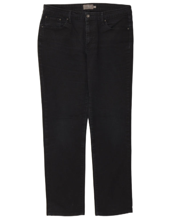 Levi's Womens Demi Curve Classic Fit Straight Jeans W33 L30 Black Cotton