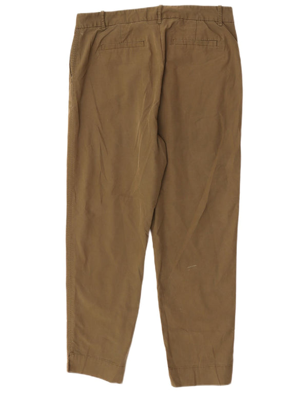 Marks & Spencer Womens Tapered Chino Trousers UK 16 Large W32 L27 Khaki