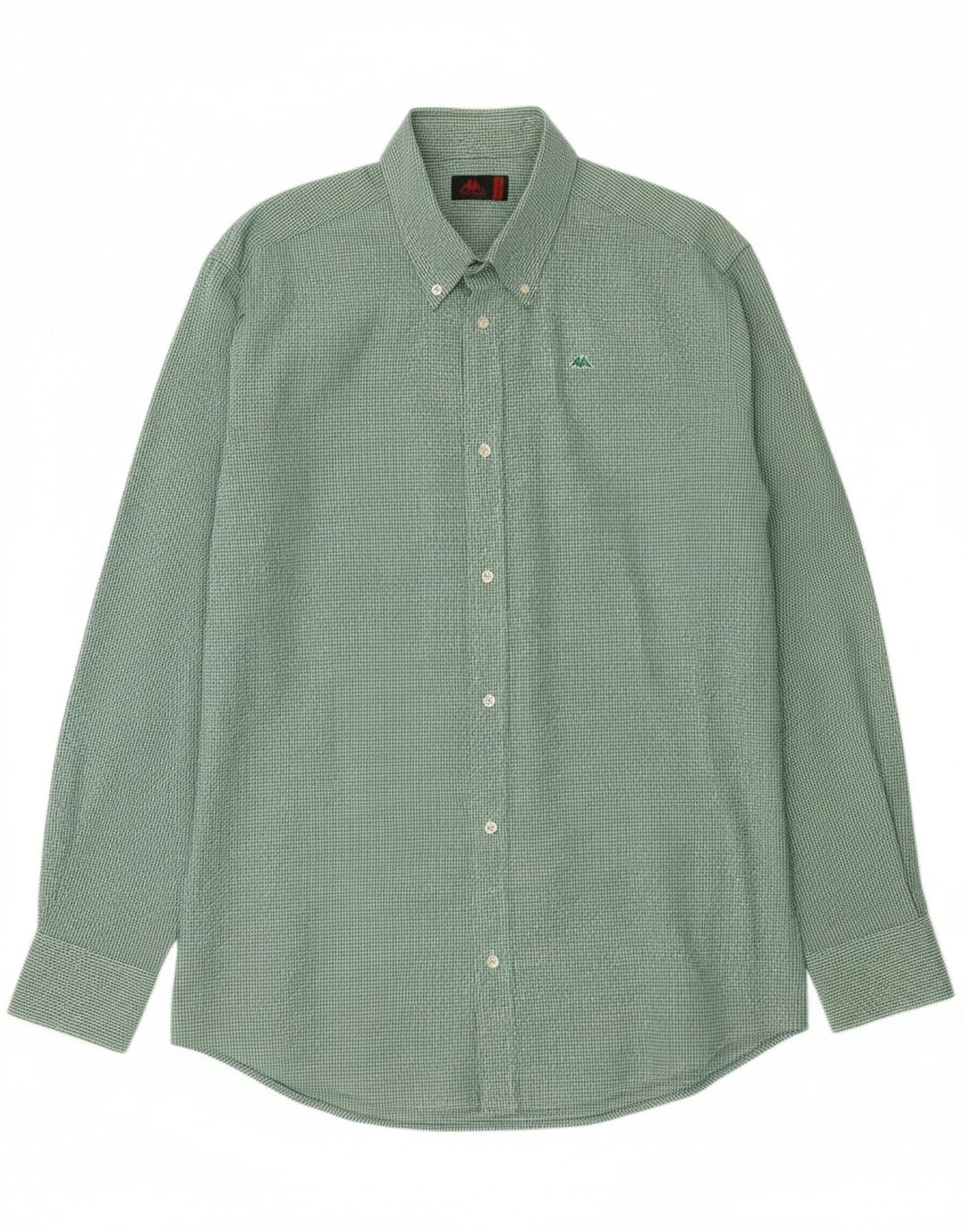 KAPPA Mens Shirt 2XL Green Gingham Cotton