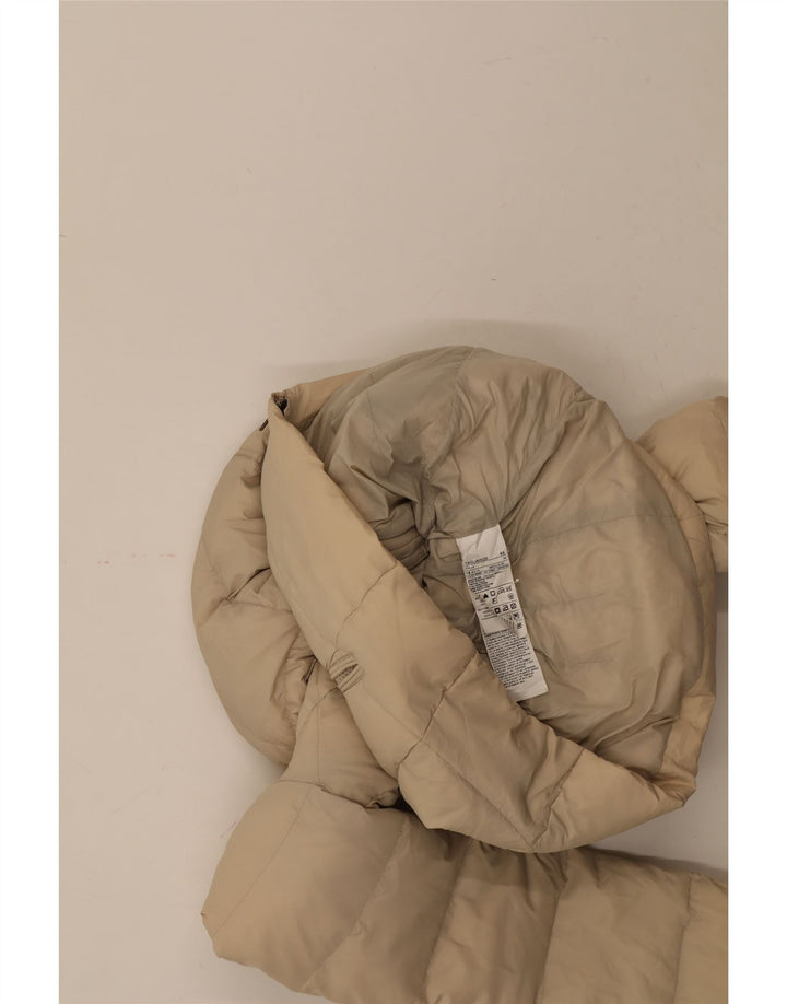 BENETTON Womens Hooded Padded Jacket IT 44 Medium Beige Polyamide Vintage Benetton and Second-Hand Benetton from Messina Hembry 