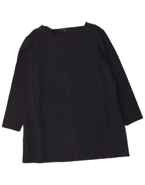 COS Womens Tunic Dress UK 16 Large Navy Blue Viscose