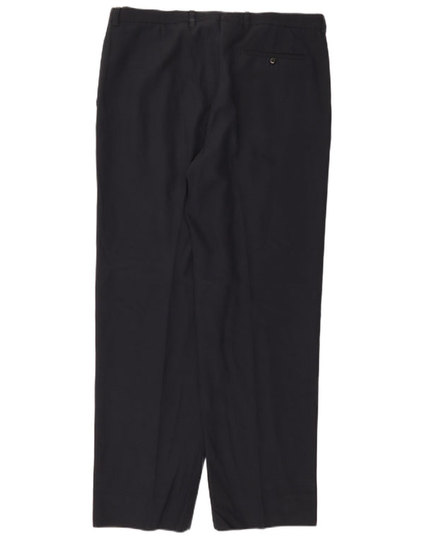 Burberry Mens Pegged Suit Trousers IT 48 Medium W36 L31 Navy Blue Wool