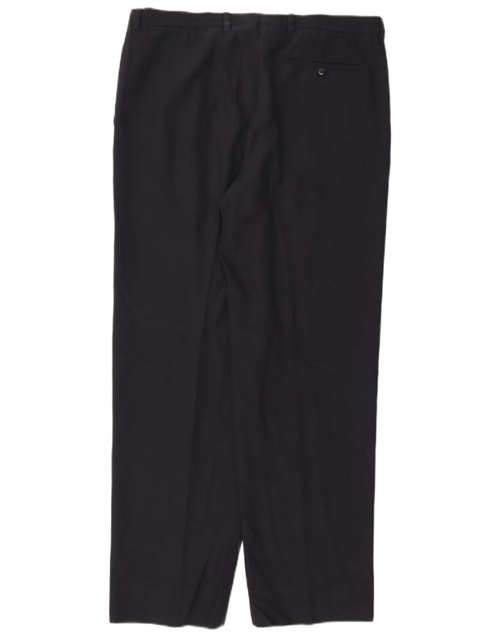 Burberry Mens Pegged Suit Trousers IT 48 Medium W36 L31 Navy Blue Wool
