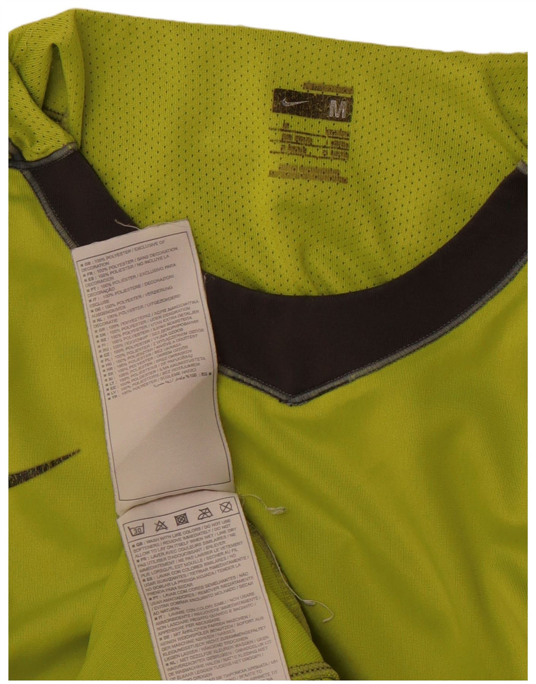 NIKE Mens Mercurial T-Shirt Top Medium Green Colourblock Polyester