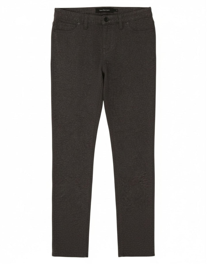 Calvin Klein Womens Jegging Trousers US 8 Medium W30 L28 Grey Cotton