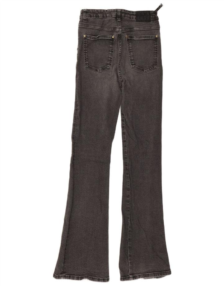 Zara Womens Flared Jeans EU 38 Small W28 L34 Grey