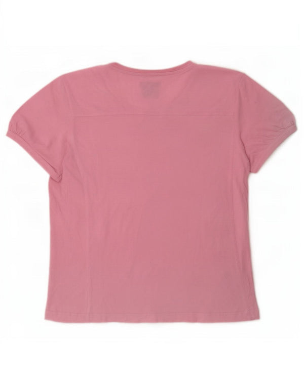 Champion Womens Easy Fit T-Shirt Top UK 20 2XL Pink Cotton