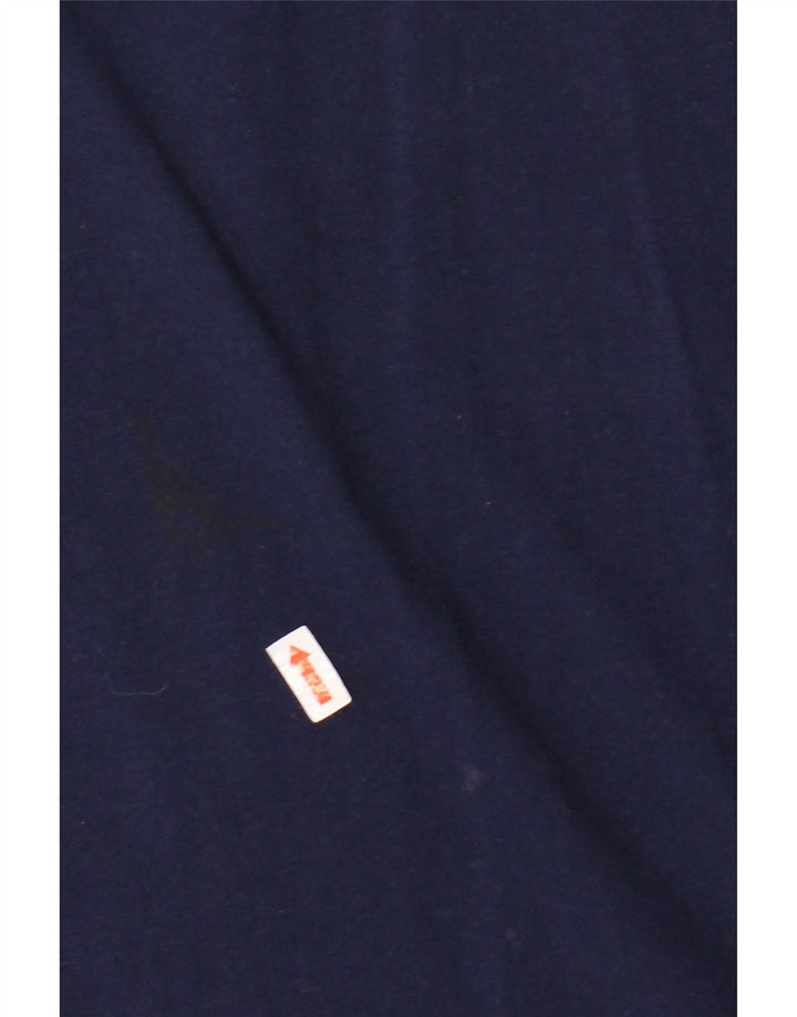 FILA Mens Graphic T-Shirt Top Medium Navy Blue Cotton