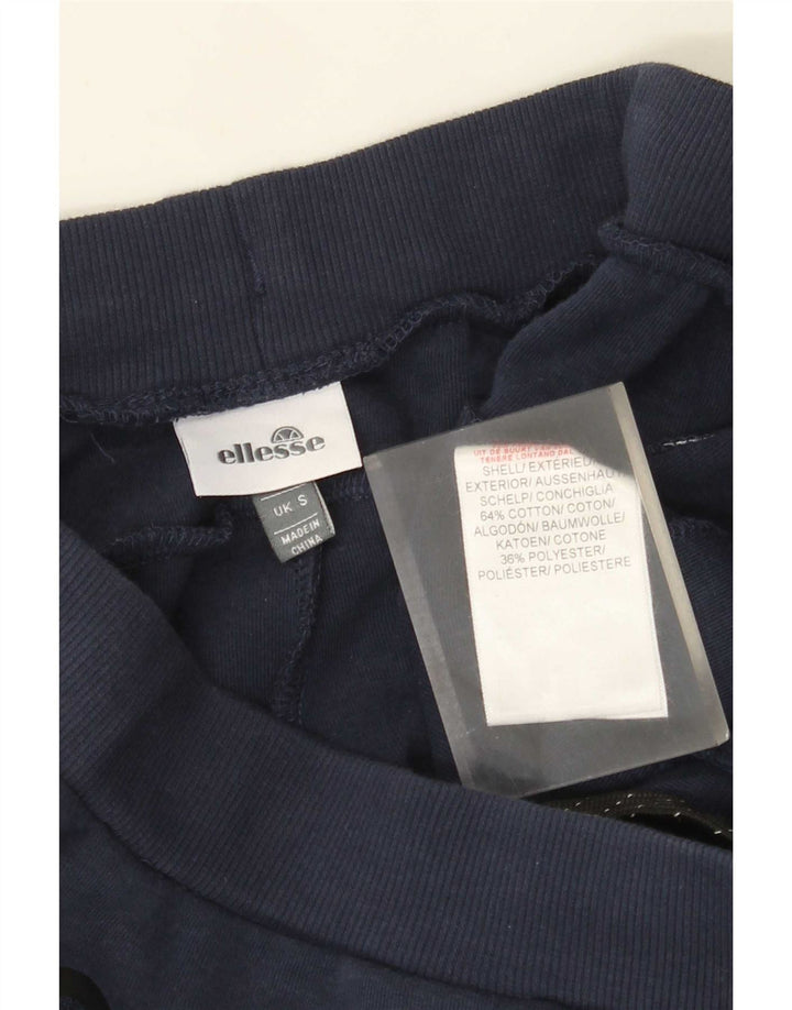 Ellesse Mens Tracksuit Trousers Small Navy Blue Cotton