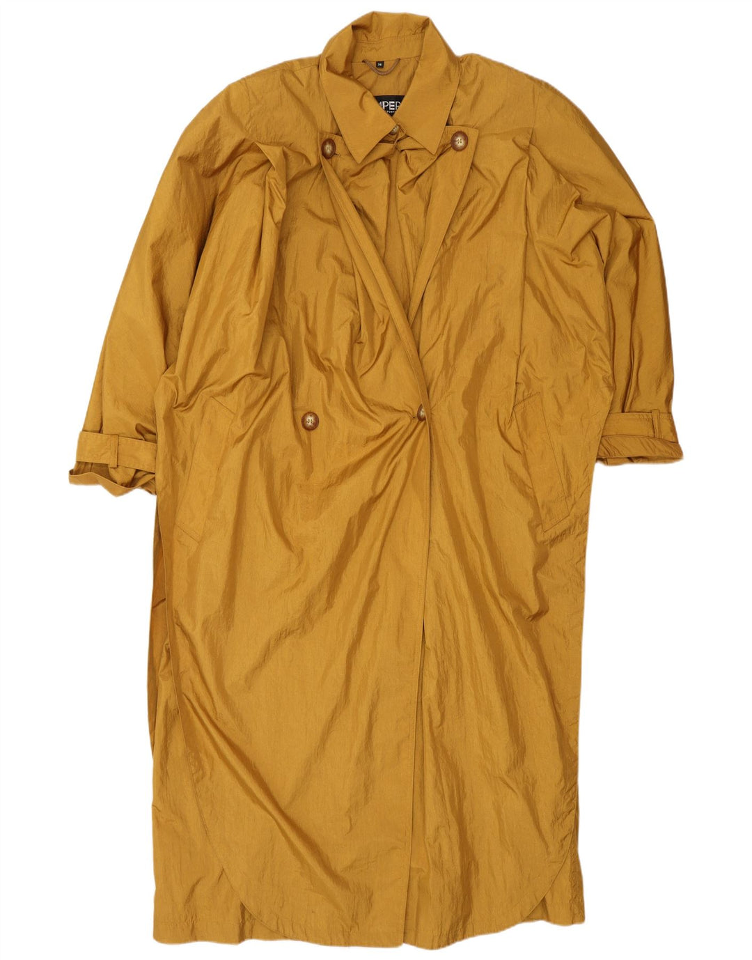 KEMPER Womens Oversized Overcoat EU 36 Small Yellow Polyamide
