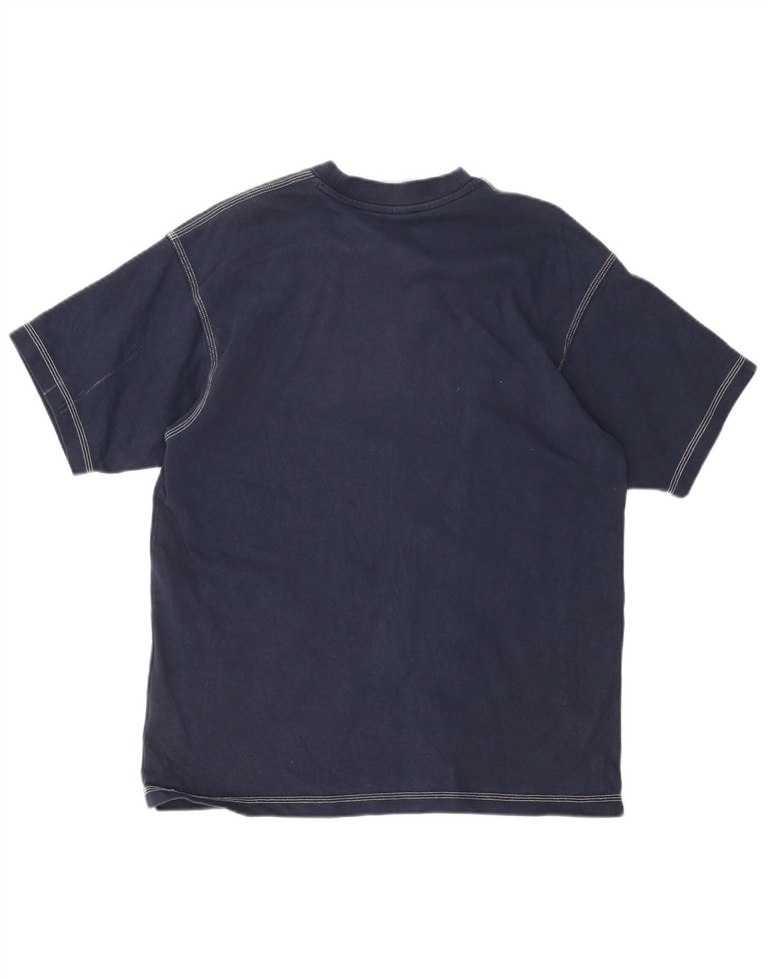 Adidas Mens T-Shirt Top Medium Navy Blue Cotton