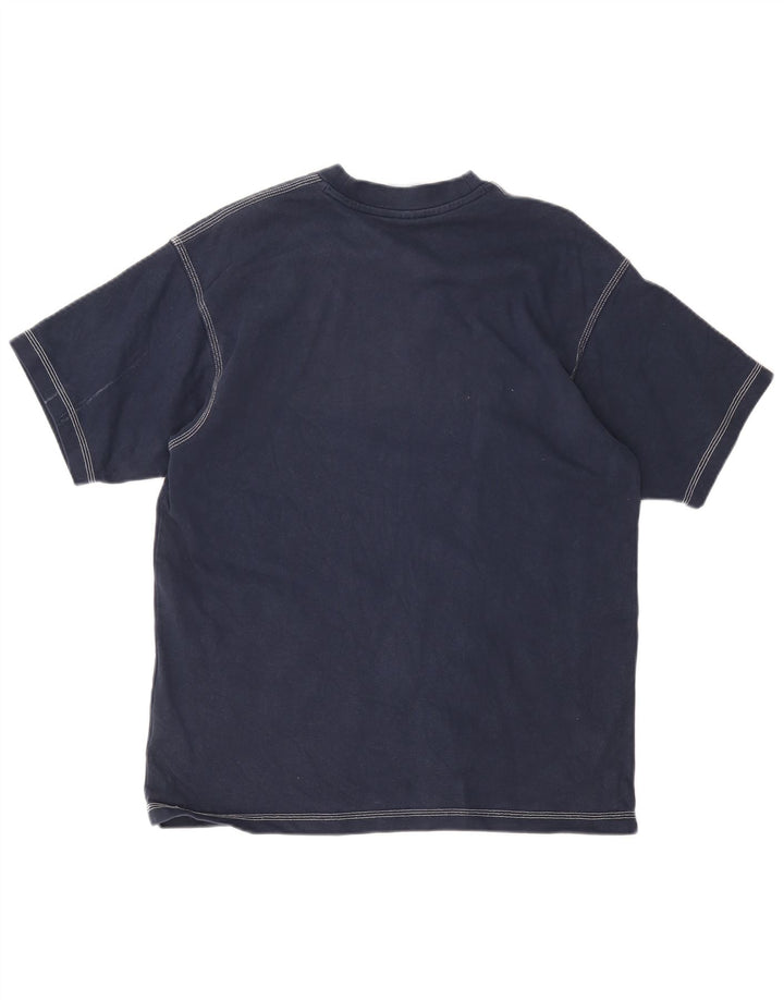 Adidas Mens T-Shirt Top Medium Navy Blue Cotton