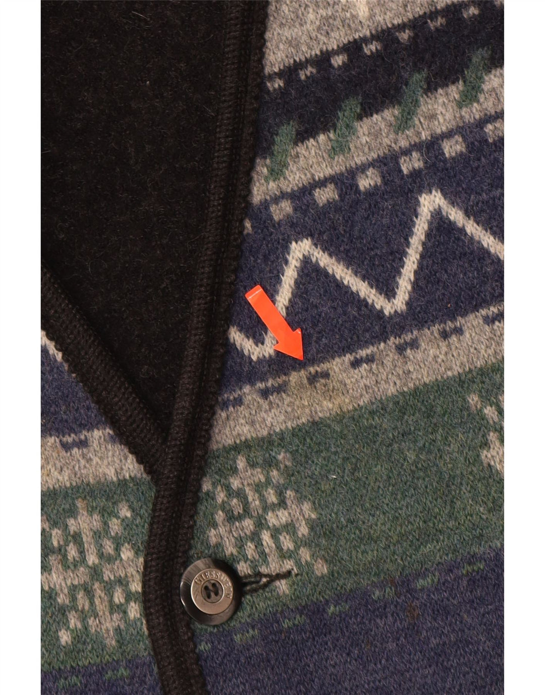 GIESSWEIN Mens Waistcoat UK 48 Medium Multicoloured Geometric Wool