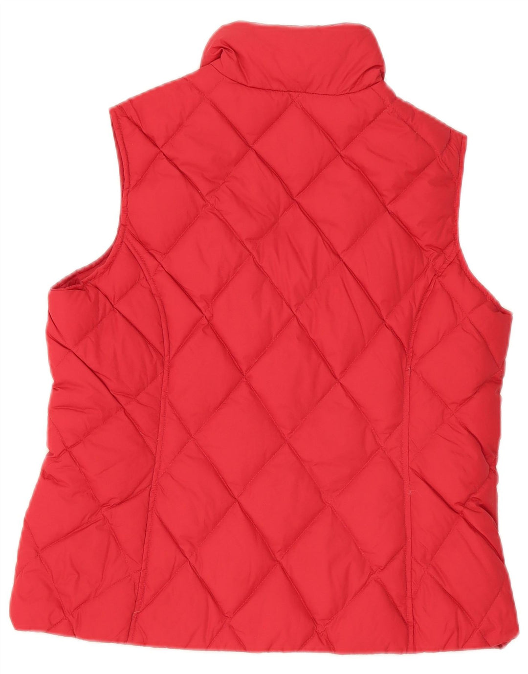 Lands End Womens Oversized Padded Gilet UK 10 Small Red Nylon