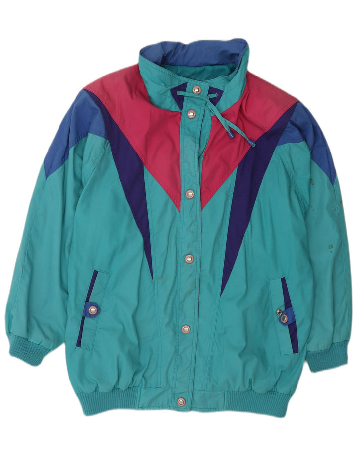 Izzi Womens Windbreaker Jacket UK 14 Medium Multicoloured Colourblock