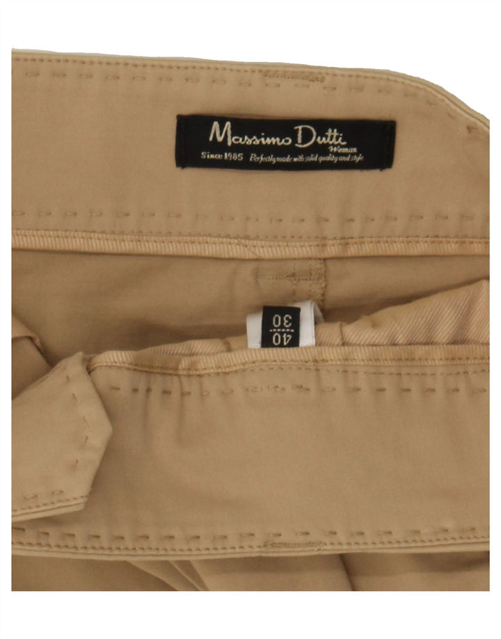 MASSIMO DUTTI Womens Straight Skirt EU 40 Medium W30  Beige Cotton Vintage Massimo Dutti and Second-Hand Massimo Dutti from Messina Hembry 