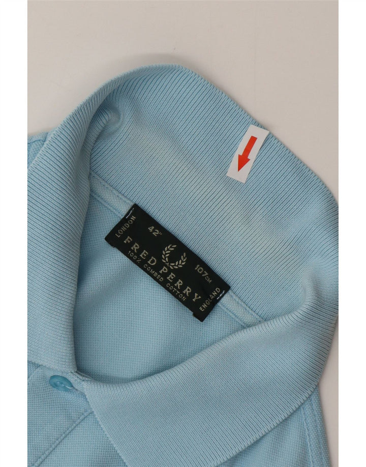 Fred Perry Mens Polo Shirt Medium Blue Cotton