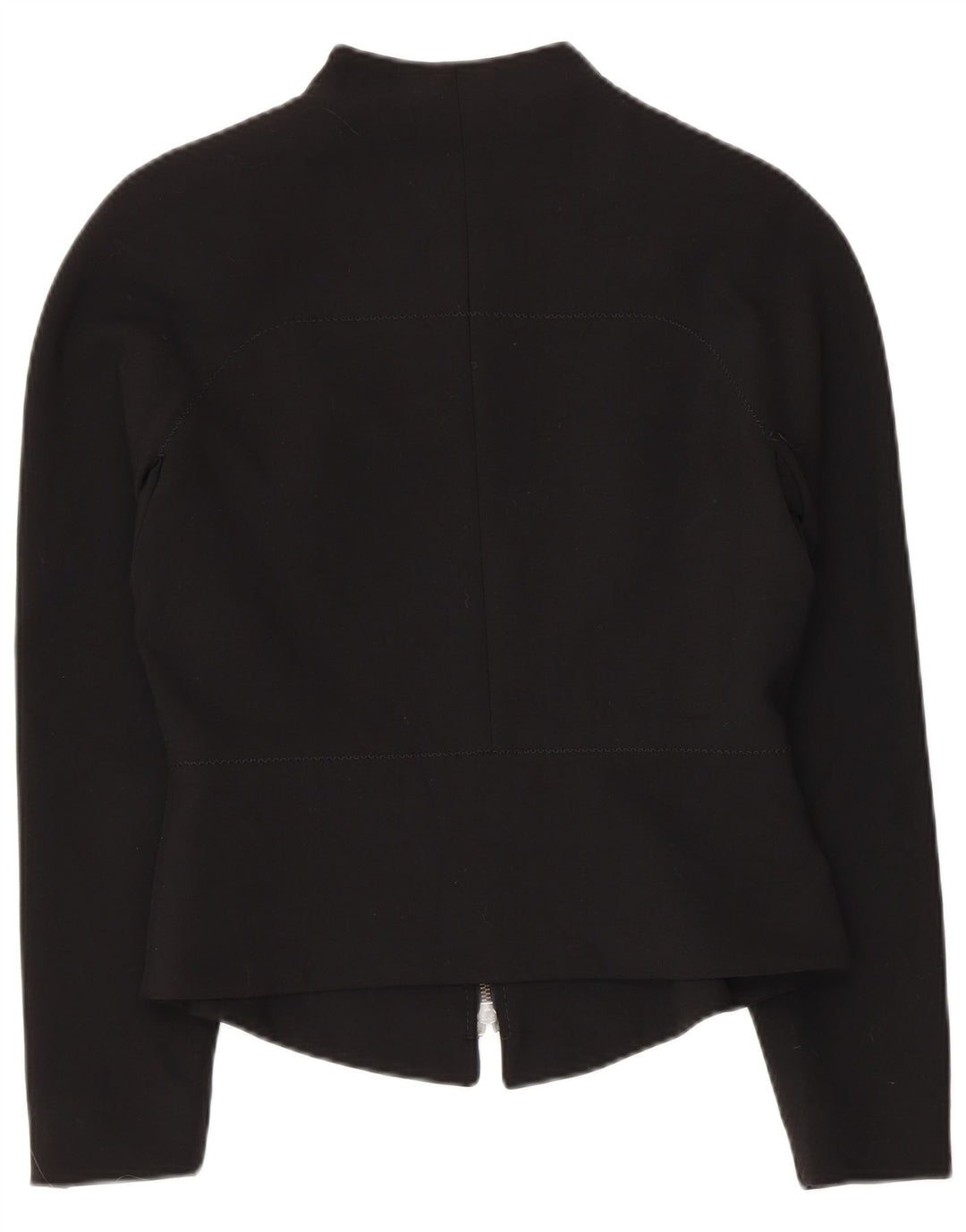 VINTAGE Womens Blazer Jacket UK 10 Small Black Polyester