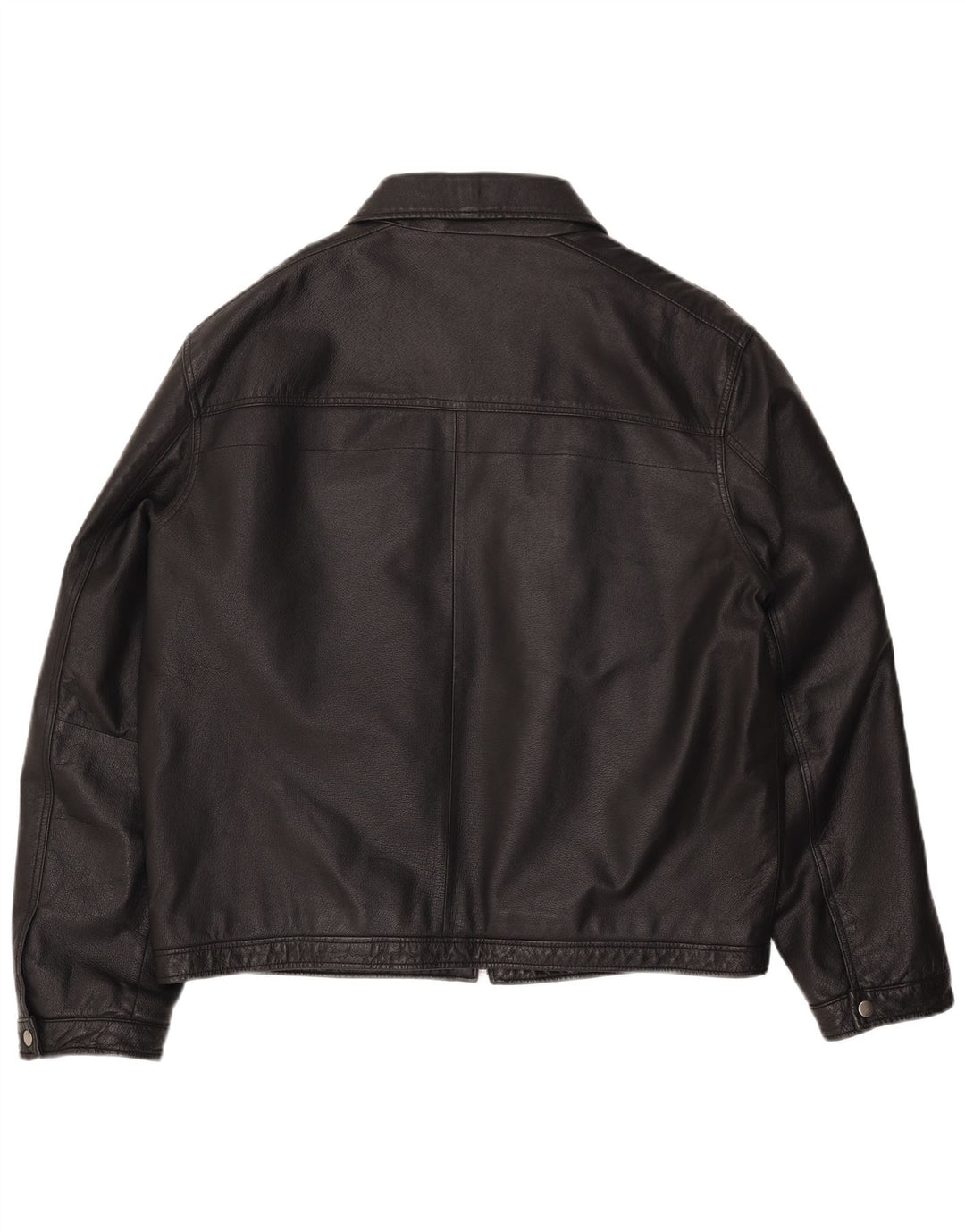 ANGELO LITRICO Mens Leather Jacket UK 42 XL Black Leather