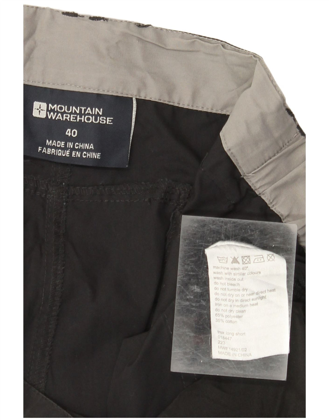 Mountain Warehouse Mens Cargo Shorts W40 XL Black Polyester