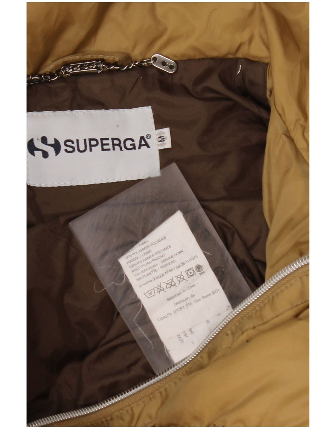 SUPERGA Womens Padded Jacket UK 14 Medium Brown Polyamide
