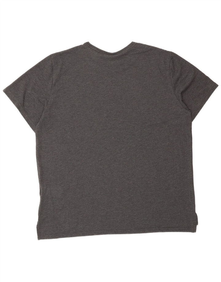 NIKE Mens Dri Fit Graphic T-Shirt Top 2XL Grey Pinstripe Cotton