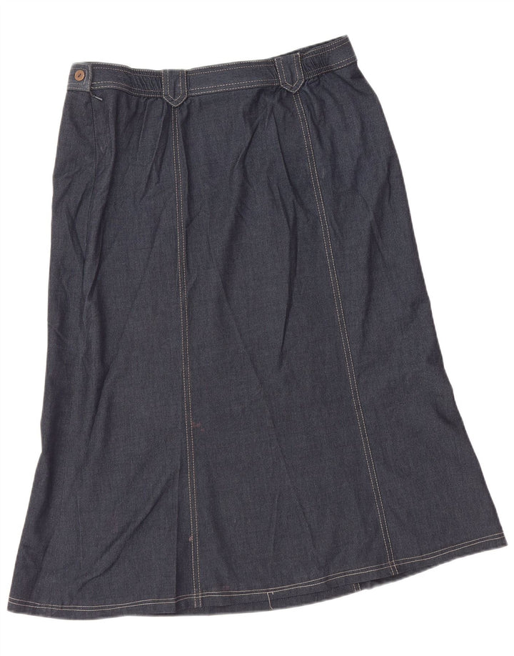 MARKS & SPENCER Womens Denim Skirt W32 Large Navy Blue