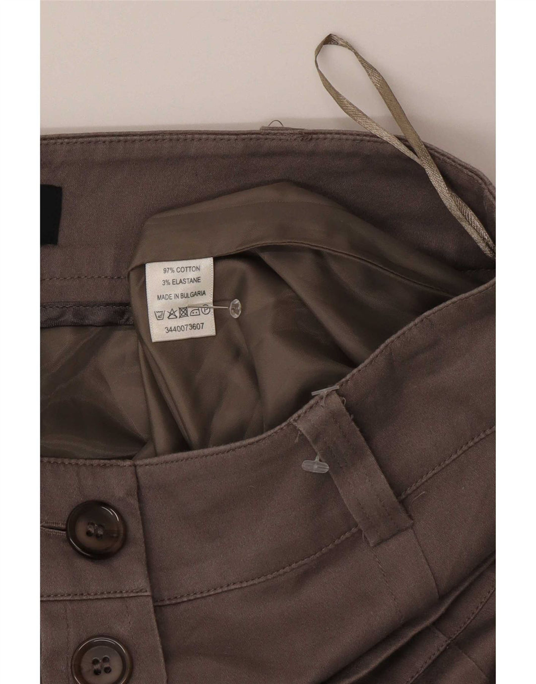 Oasis Womens Regular Midi Skirt US 10 Large W30 Brown Cotton