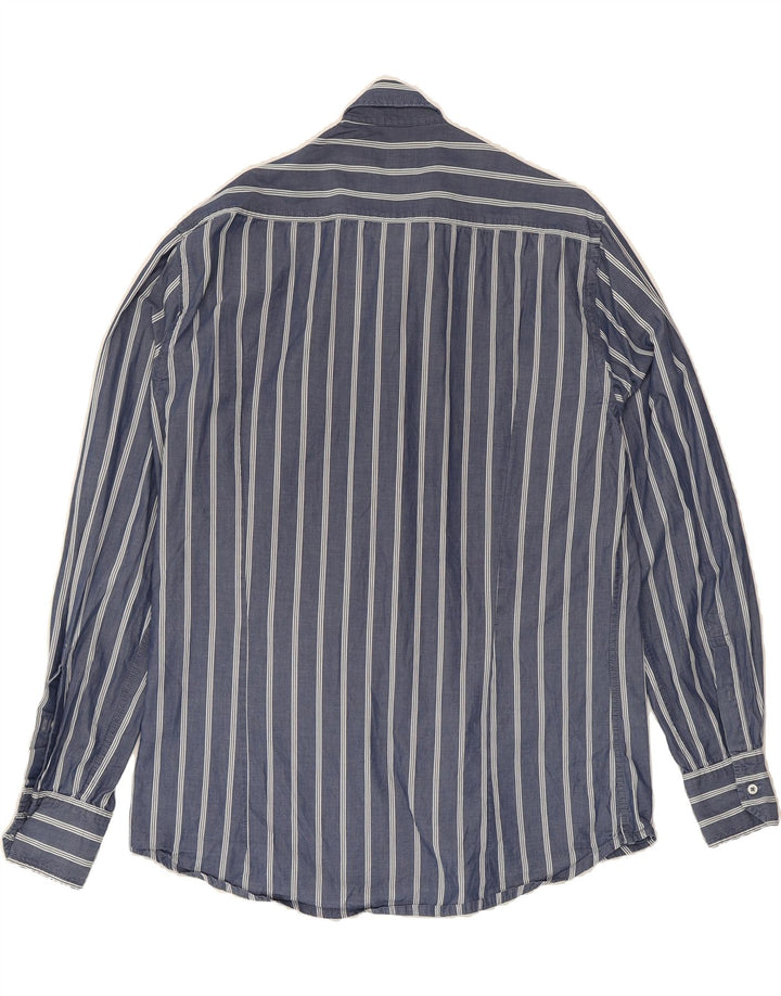 KAPPA Mens Shirt Large Navy Blue Striped Cotton Vintage Kappa and Second-Hand Kappa from Messina Hembry 