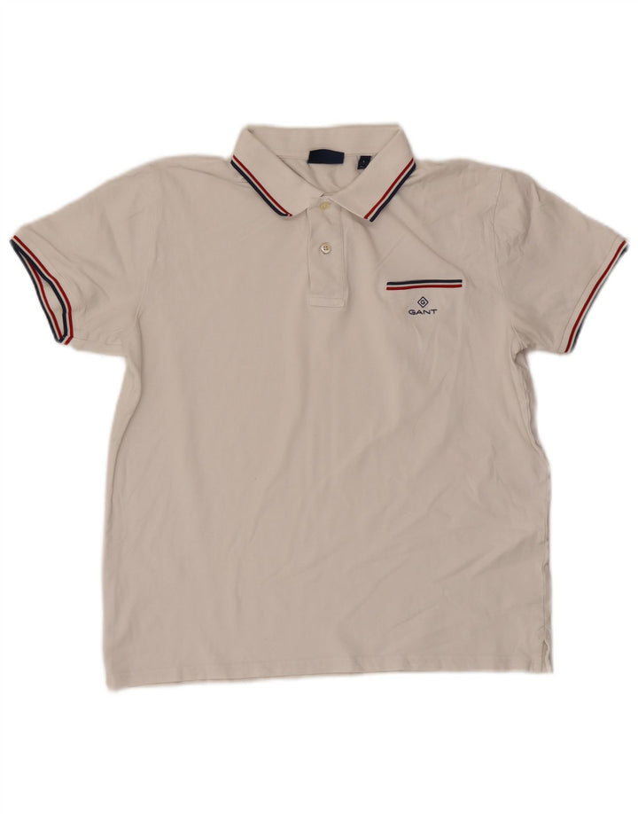Gant Mens Polo Shirt Large White