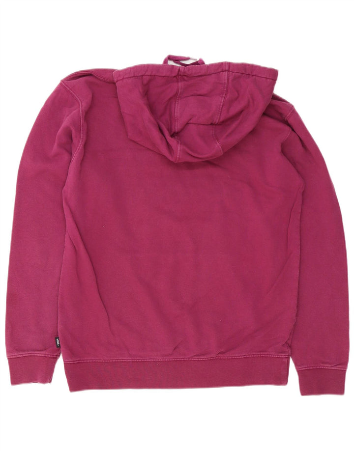 Vans Mens Hoodie Jumper Medium Burgundy Cotton